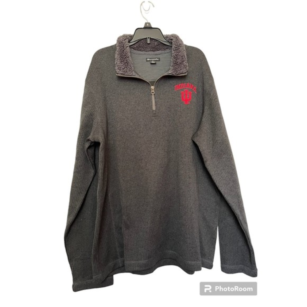 Champion Indiana University 1/4 zip sweater size L